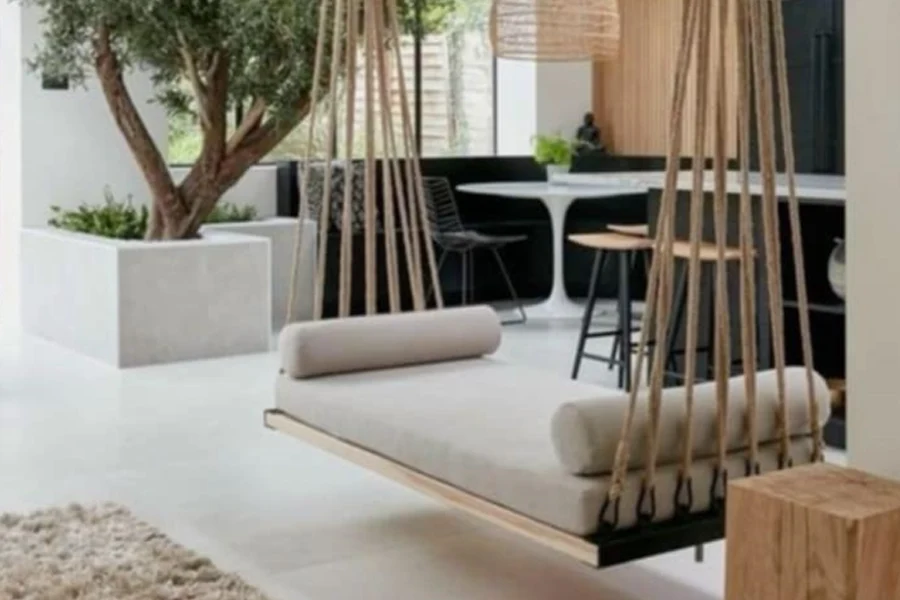 Drewniane huśtawki do wnętrzowe